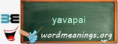 WordMeaning blackboard for yavapai